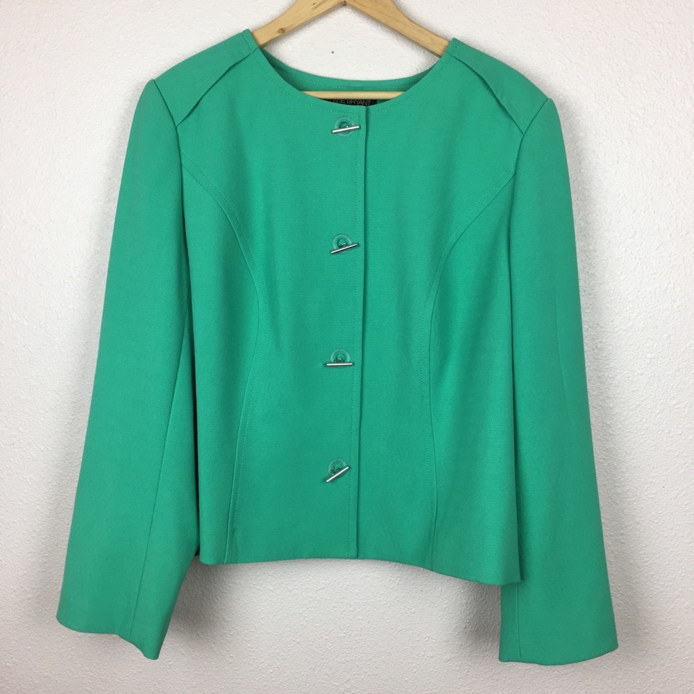 Lane Bryant Green Career Jacket Blazer